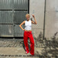 Sofie is 172 cm tall and wears size S. | white