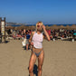 Sofia is 183 cm tall and wears size S. | white