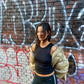 Anna is 167 cm tall and wears size S. | black