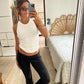 Sofie is 165 cm tall and wears size XS. | white