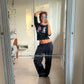 Sofie is 165 cm tall and wears size M. | loose black