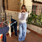 Nadia is 170 cm tall and wears size S. | white
