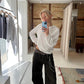 Sofie is 172 cm tall and wears size M. | white