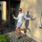 Lea is 178 cm tall and wears size M. | white