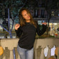 Nadia is 170 cm tall and wears size S. | black