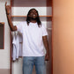 Maxwell is 190 cm tall and wears size L. | white