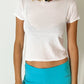 Lea is 178 cm tall and wears size XS. | white