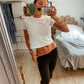 Sofie is 165 cm tall and wears size XXS. | white