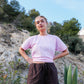 Caroline is 169 cm tall and wears size M. | light pink