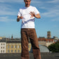 Tor is 184 cm tall and wears size L. | white