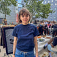 Karin is 165 cm tall and wears size S. | navy