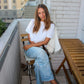 Nadia is 170 cm tall and wears size S. | white