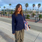 Nadia is 170 cm tall and wears size S. | navy