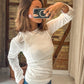 Femke is 168 cm tall and wears size XS. | white