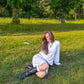Ulyana is 160 cm tall and wears size S. | white