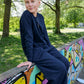 Alberte is 169 cm tall and wears size M. | navy