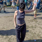 Helene is 167 cm tall and wears size S. | dark grey