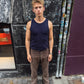 Peter is 188 cm tall and wears size XL. | navy